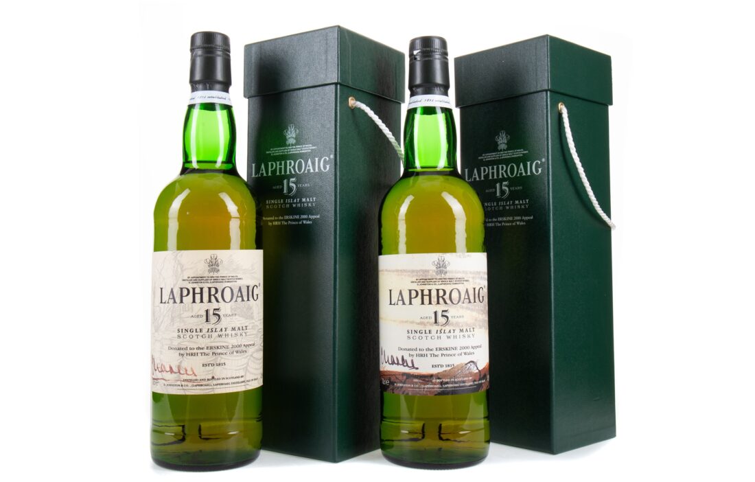 TWO RARE BOTTLES OF WHISKY SIGNED BY KING CHARLES III GO UNDER THE HAMMER