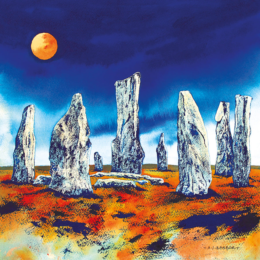Anthony Barber Greeting Card "Callanish Moon"