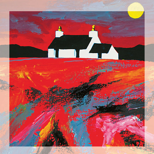 Anthony Barber Greeting Card "Moonlit Croft, Isle of Lewis"