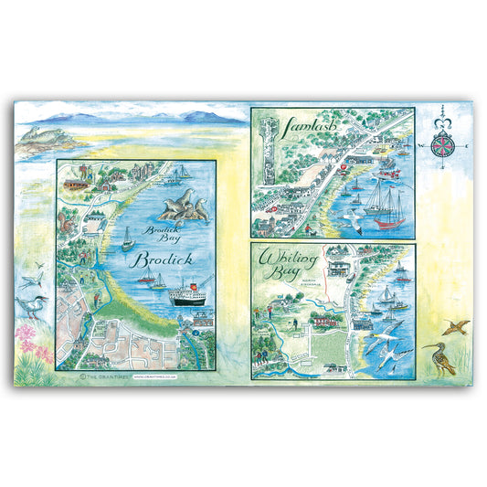Arran Map Tea Towel