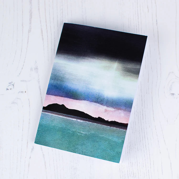 Cath Waters - A6 Notepad - Edinburgh Skyline from East Lothian