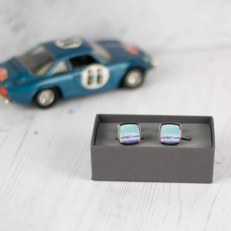Cath Waters - Edinburgh Skyline from East Lothian Cufflinks