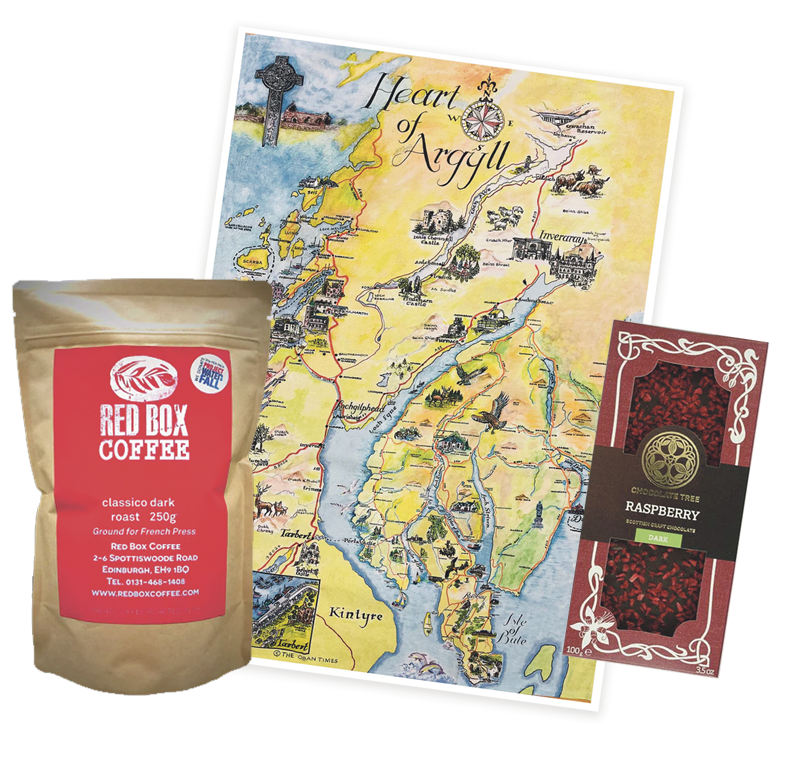 Scottish Coffee, Tea Towel and Chocolate Special Offer!