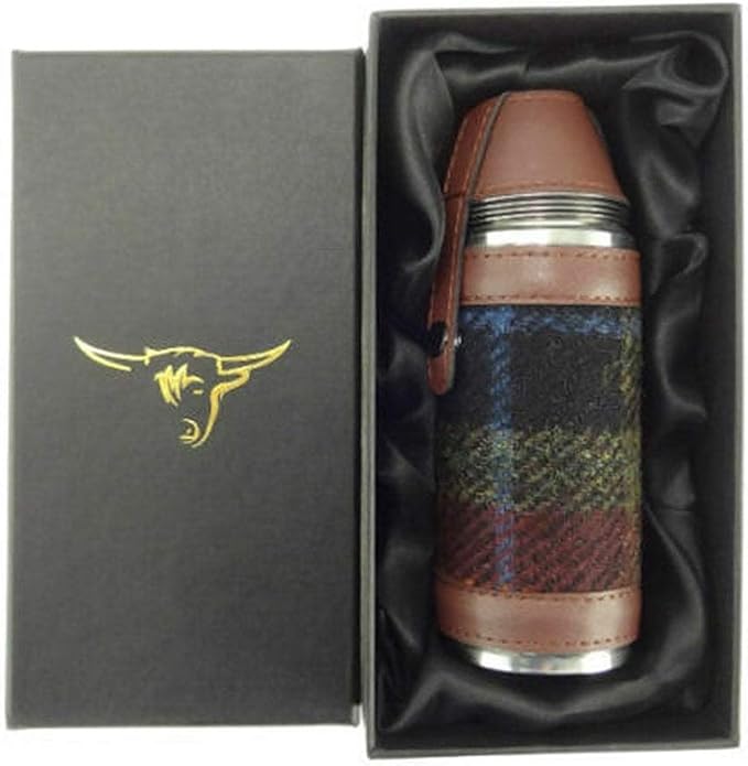 Glen Appin of Scotland Harris Tweed Hunting Flask