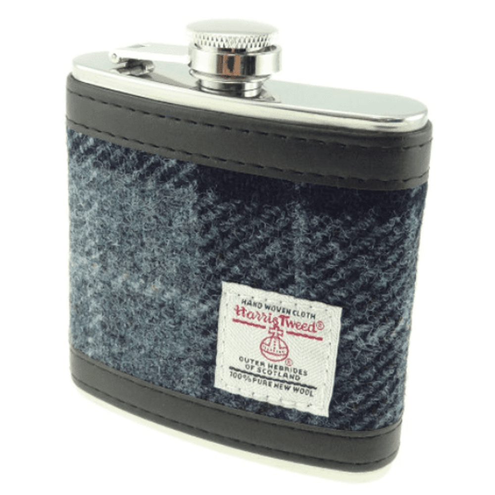 Glen Appin of Scotland Harris Tweed 6oz Hip Flask