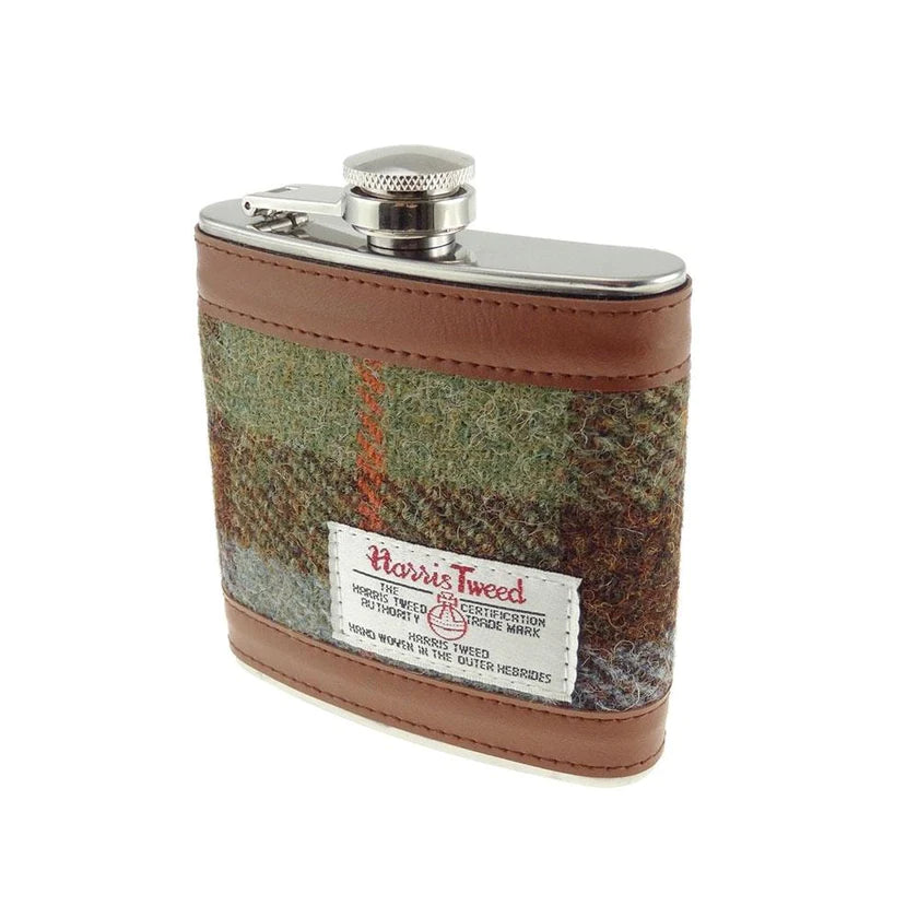 Glen Appin of Scotland Harris Tweed 6oz Hip Flask