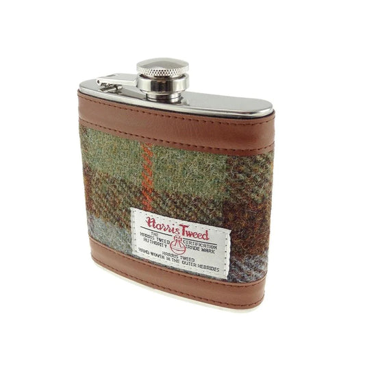 Glen Appin of Scotland Harris Tweed 6oz Hip Flask