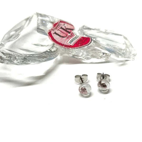 Helen Chalmers Clear and Palladium Whisky Bottle Studs
