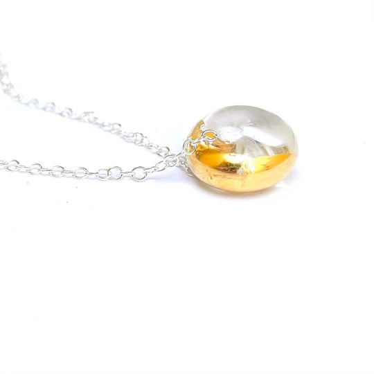 Helen Chalmers Clear and Gold Whisky Bottle Pendant