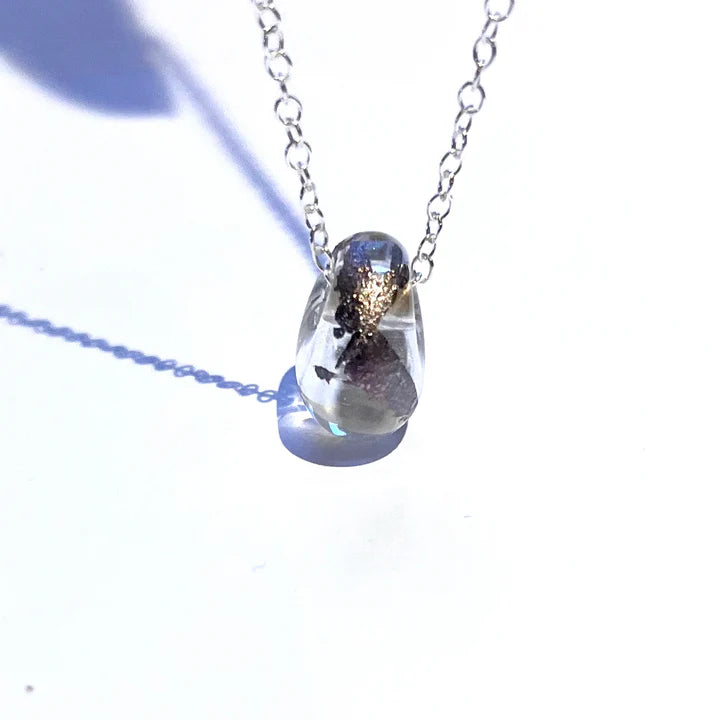 Helen Chalmers Clear and Palladium Whisky Bottle Pendant