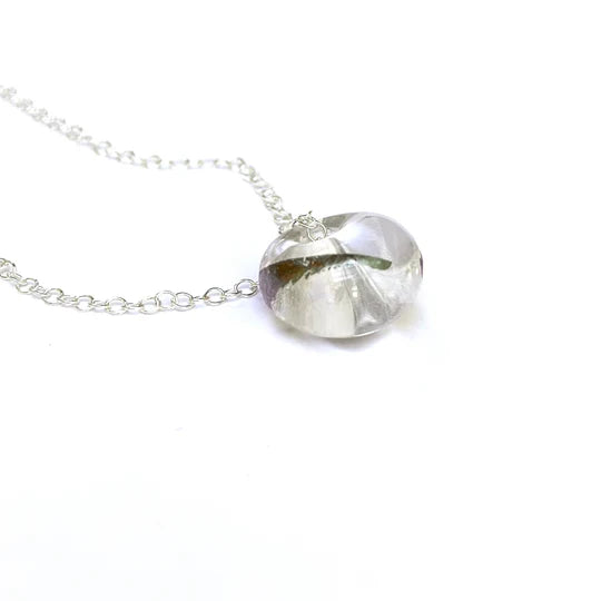 Helen Chalmers Clear and Palladium Whisky Bottle Pendant