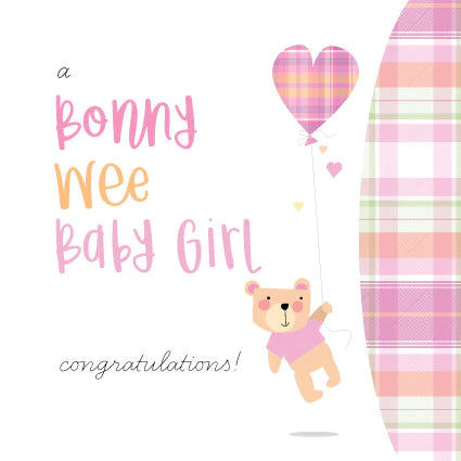 Pink Pig Cards - Bonny Wee Girl