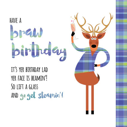 Pink Pig Cards - Steamin' Stag