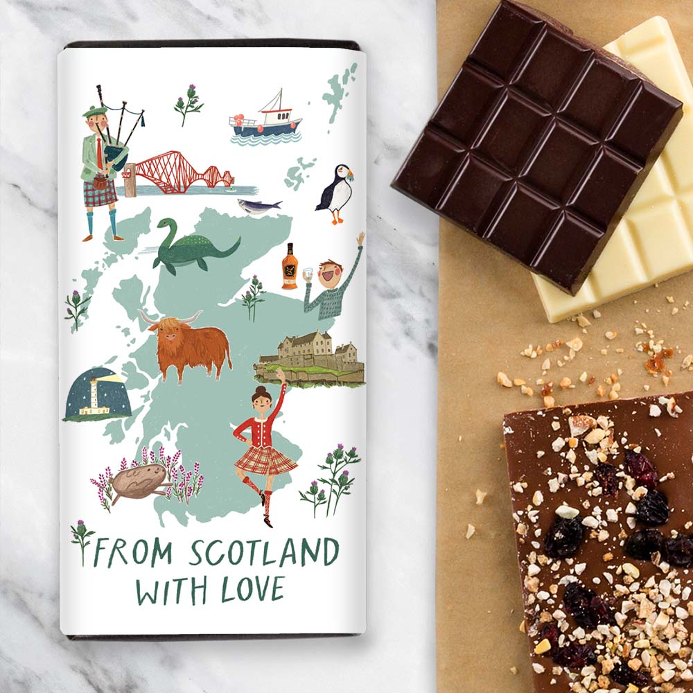 Quirky Chocolate Co From Scotland With Love Butter Tablet Chocolate