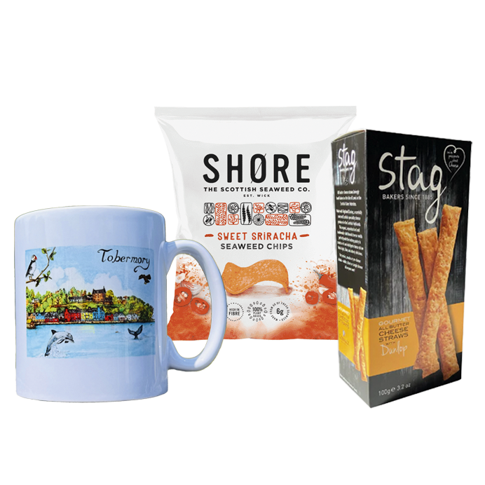 Scottish Snack Offer! Tobermory Mug, Shore Crisps & Cheese Straws