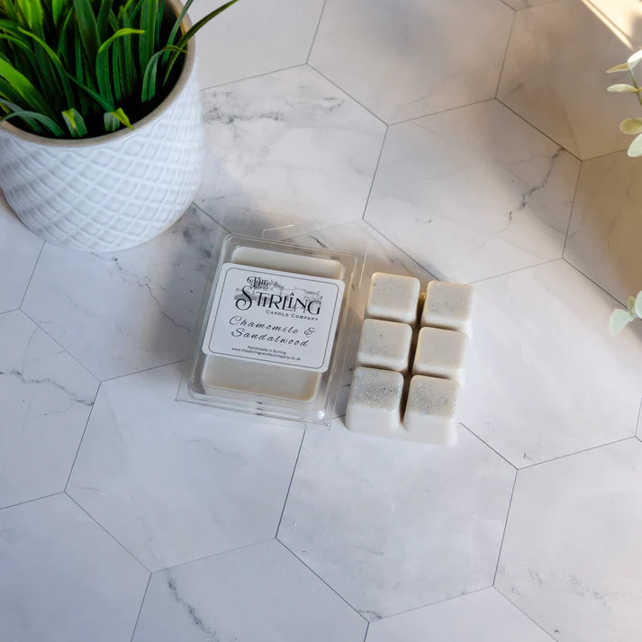 The Stirling Candle Company - Chamomile & Sandalwood - Wax Melt Clamshell