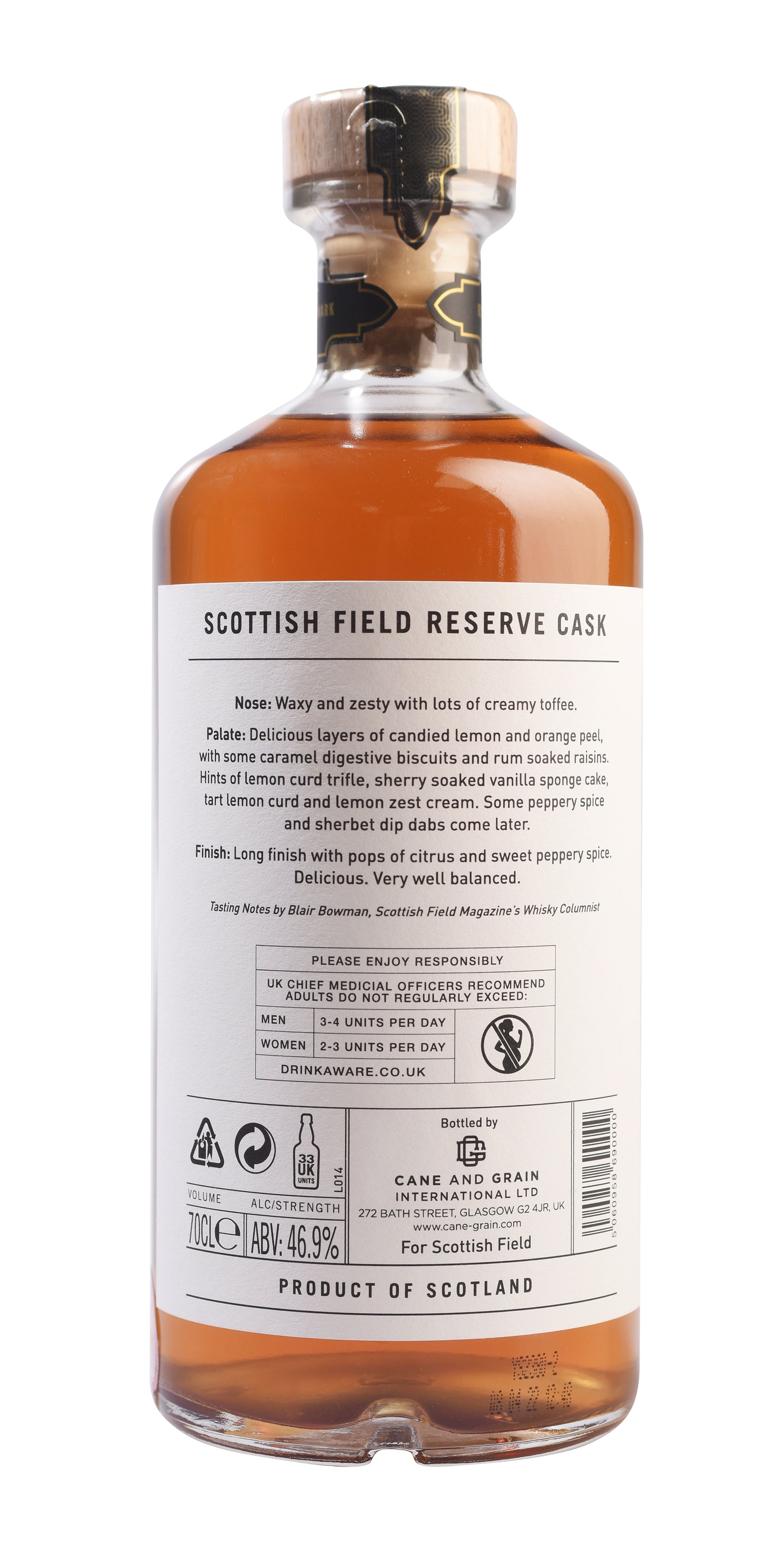 Scottish Field Reserve Cask Dailuaine 12 year old Single Malt Whisky