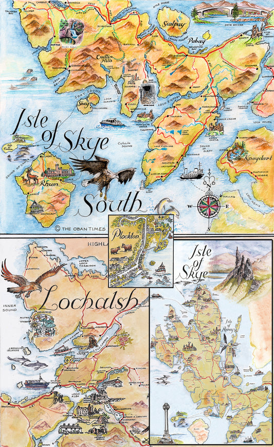 Skye Map Tea Towel