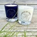 Candles of Tiree Blue Glass Tumbler Candle