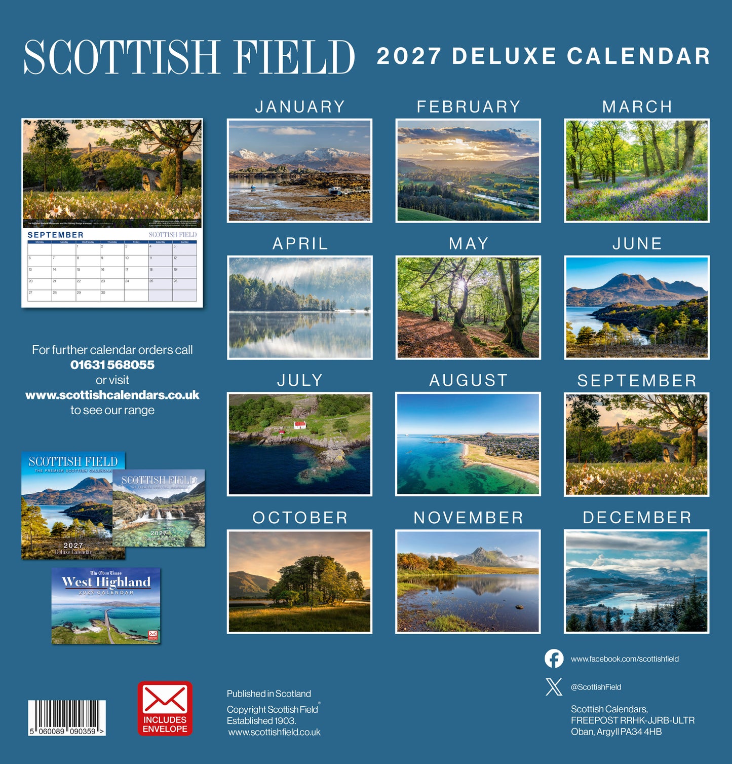 Scottish Field Deluxe Large Calendar 2027