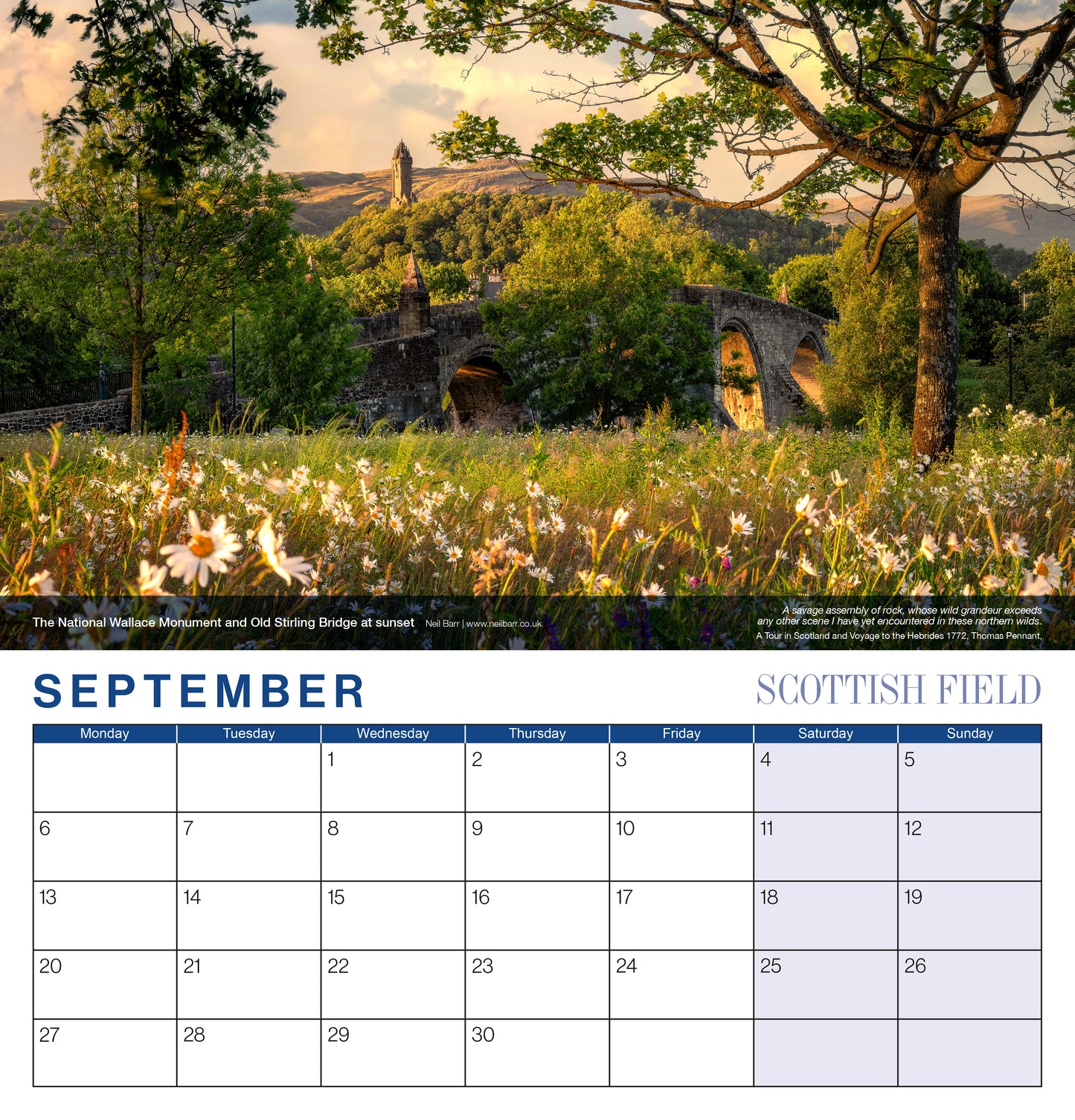 Scottish Field Deluxe Large Calendar 2027