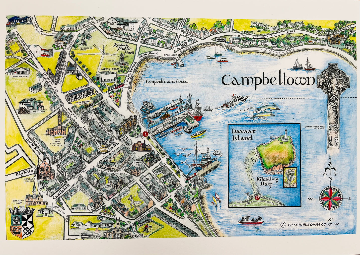 Limited Edition Hand Drawn Campbeltown Print