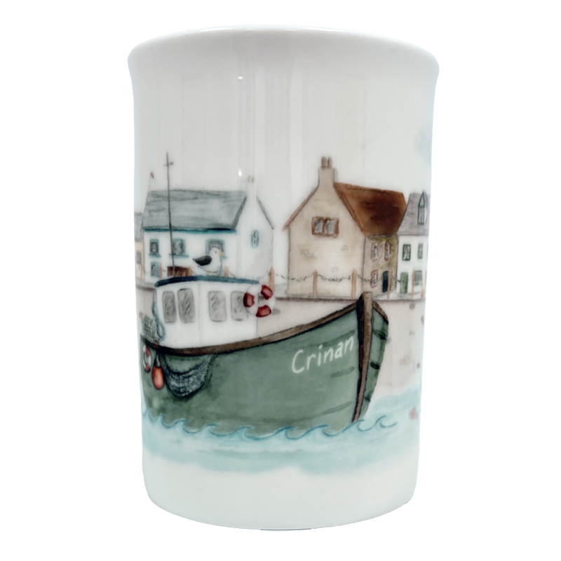 Crinan Boat Bone China Mug