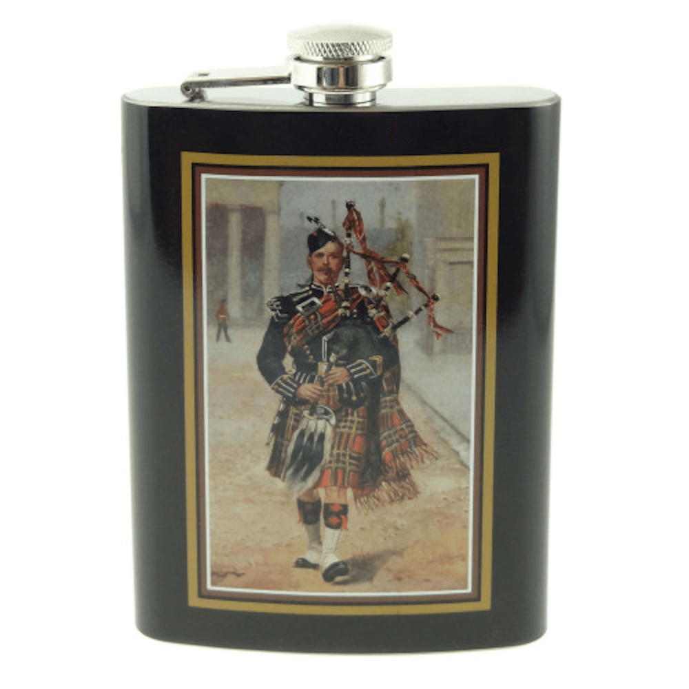 Glen Appin of Scotland 8oz "Piper" Metal Hip Flask