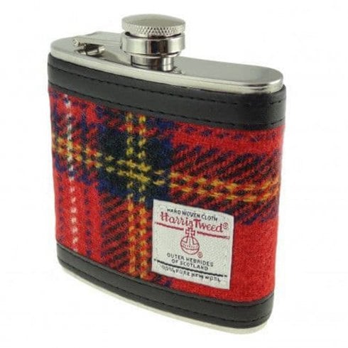 Glen Appin of Scotland Harris Tweed 6oz Hip Flask