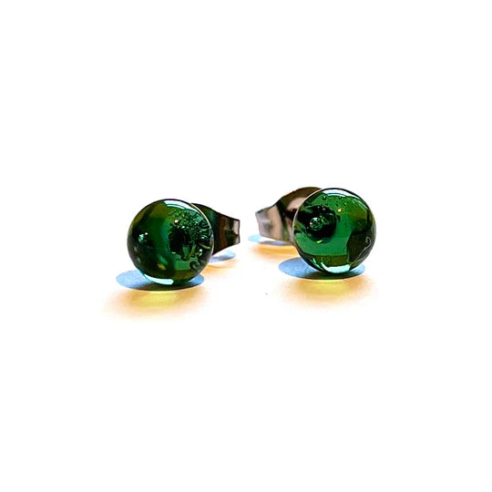 Helen Chalmers Green Whisky Bottle Studs