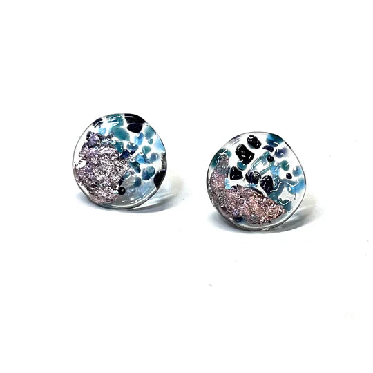 Helen Chalmers Palladium Midi Studs - Dark & Stormy