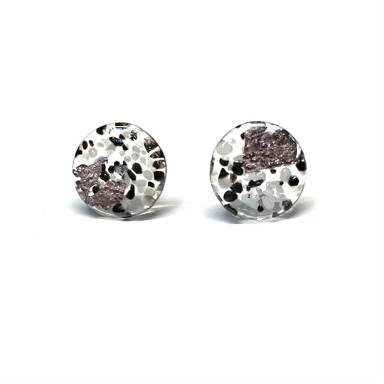 Helen Chalmers Palladium Midi Studs - Granite