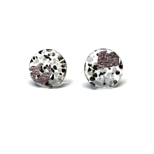 Helen Chalmers Palladium Midi Studs - Granite