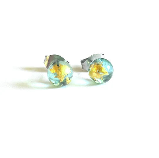 Helen Chalmers Opal and Gold Whisky Bottle Studs