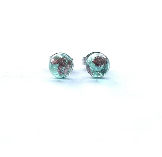 Helen Chalmers Opal and Palladium Whisky Bottle Studs