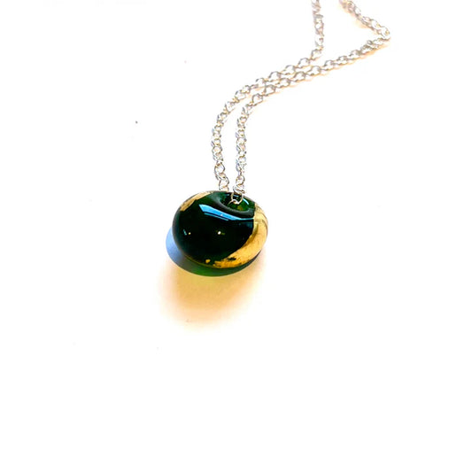 Helen Chalmers Green and Gold Whisky Bottle Pendant