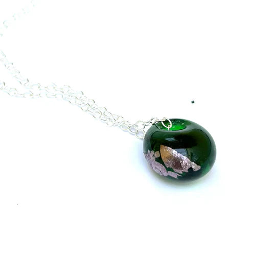 Helen Chalmers Green and Palladium Whisky Bottle Pendant