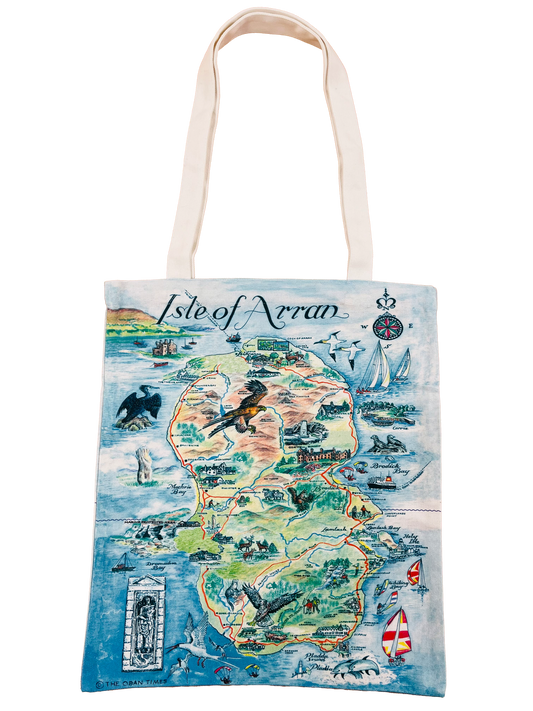 Isle of Arran Map Tote Bag