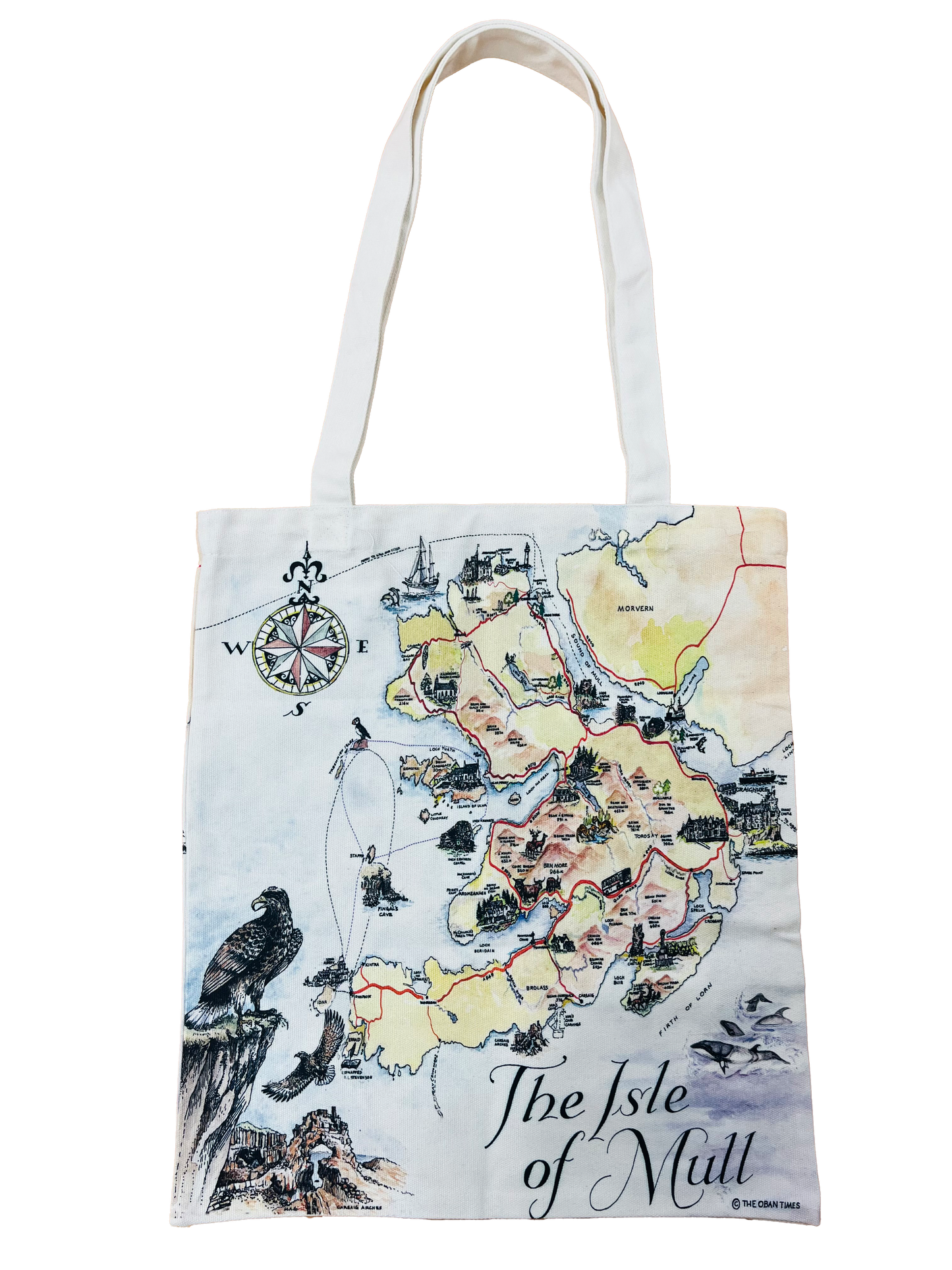 Isle of Mull Map Tote Bag