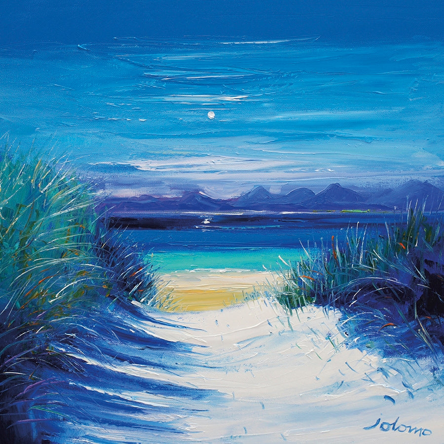 JOLOMO Greeting Card "Beach Path, Luskentyre Isle of Harris"