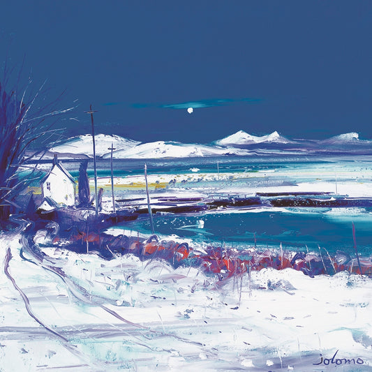 JOLOMO Greeting Card "Heavy Snowfall Crinan Canal"