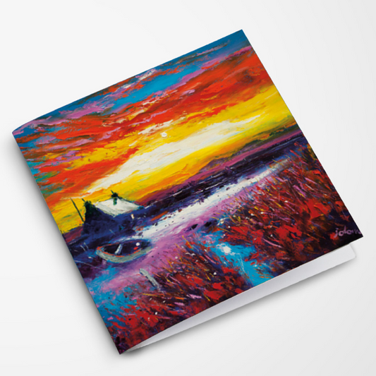 JOLOMO Greeting Card "Sunrise Isle of North Uist"