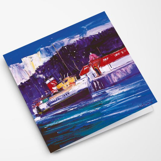 JOLOMO Greeting Card "The Waverley berthing at North Pier Oban"