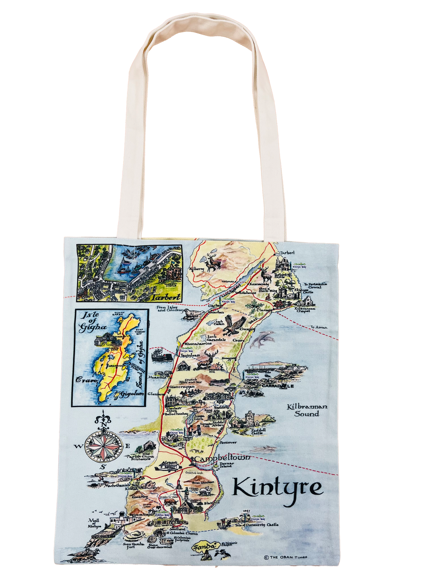 Kintyre Map Tote Bag