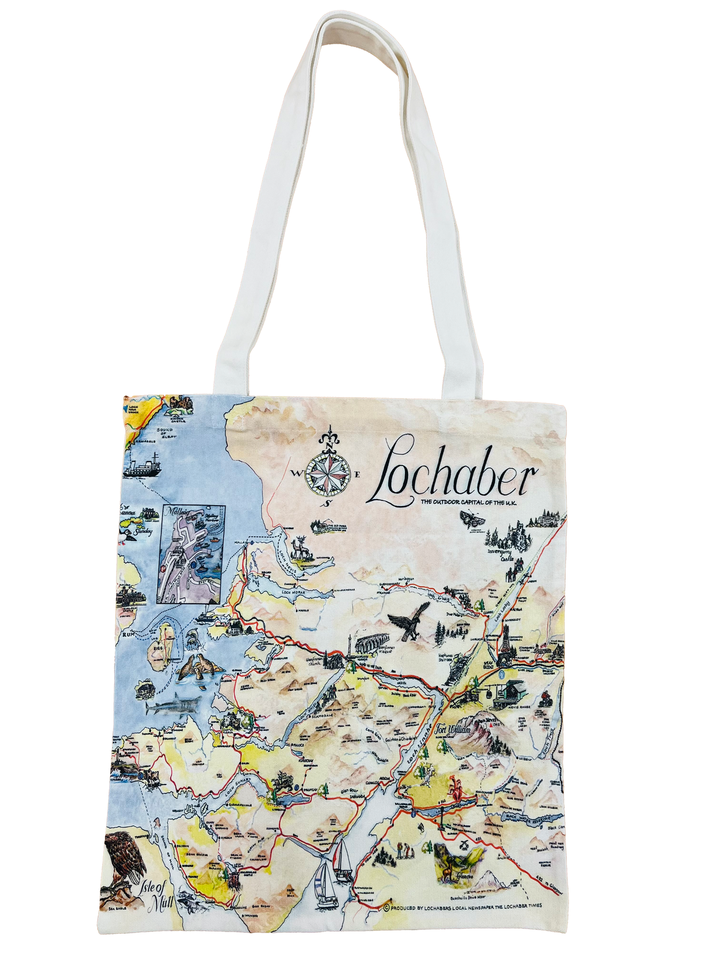 Lochaber Map Tote Bag