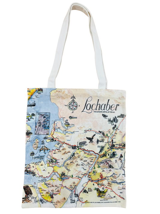 Lochaber Map Tote Bag