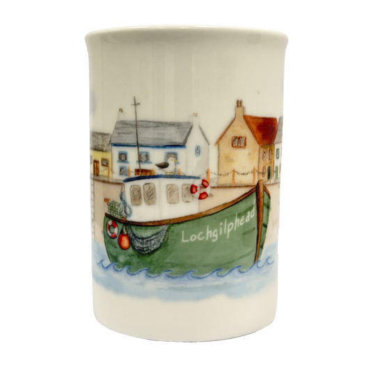 Lochgilphead Boat Bone China Mug