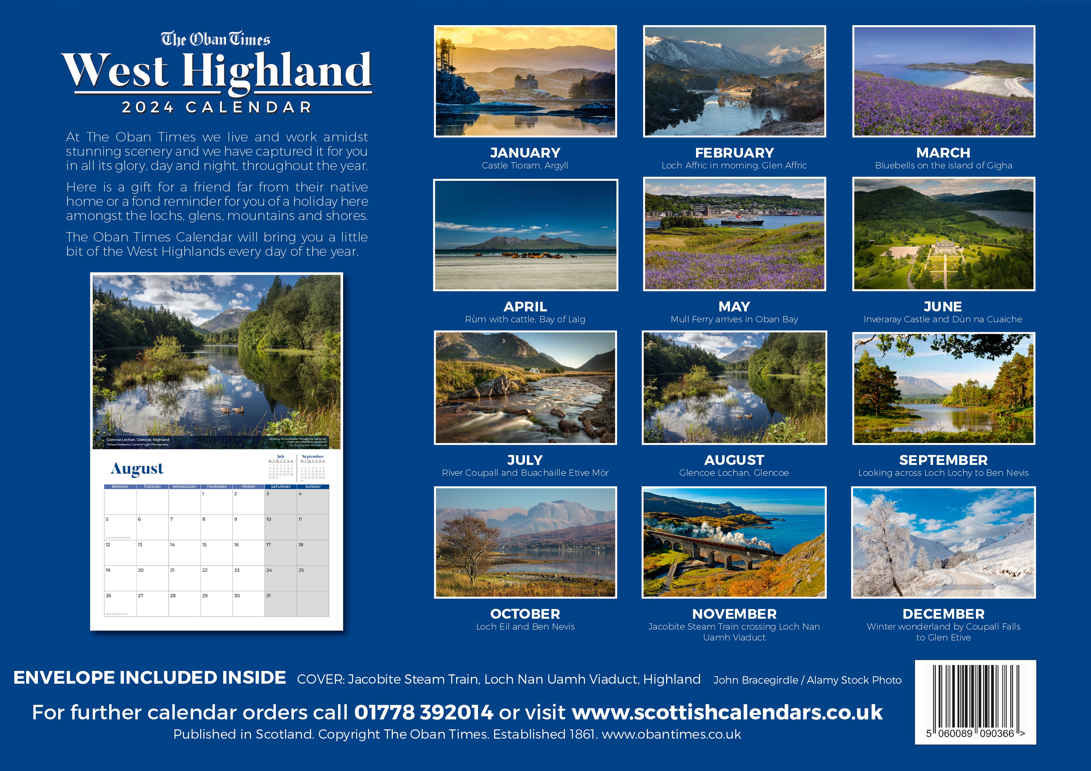 Oban Times #39 West Highland Calendar 2024 50% OFF Scottish Field Shop