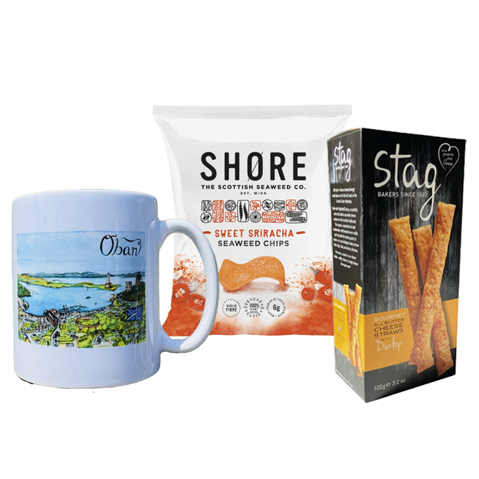 Scottish Snack Offer! Oban Mug, Shore Crisps & Cheese Straws