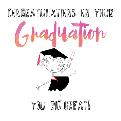 Pink Pig Cards - Graduation (Female)